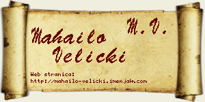 Mahailo Velicki vizit kartica
